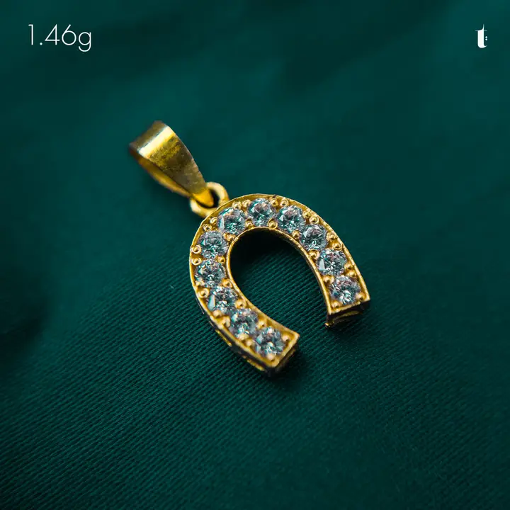 Yellow Gold Contemporary Locket with Cubic Zirconia design 1 by TAHERI