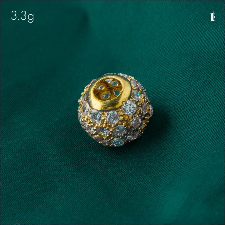 Yellow Gold Contemporary Locket with Cubic Zirconia design 12 by TAHERI