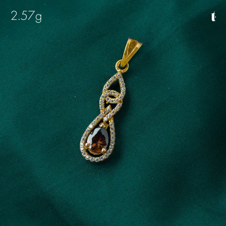 Yellow Gold Contemporary Locket with Colored Stones design 16 by TAHERI