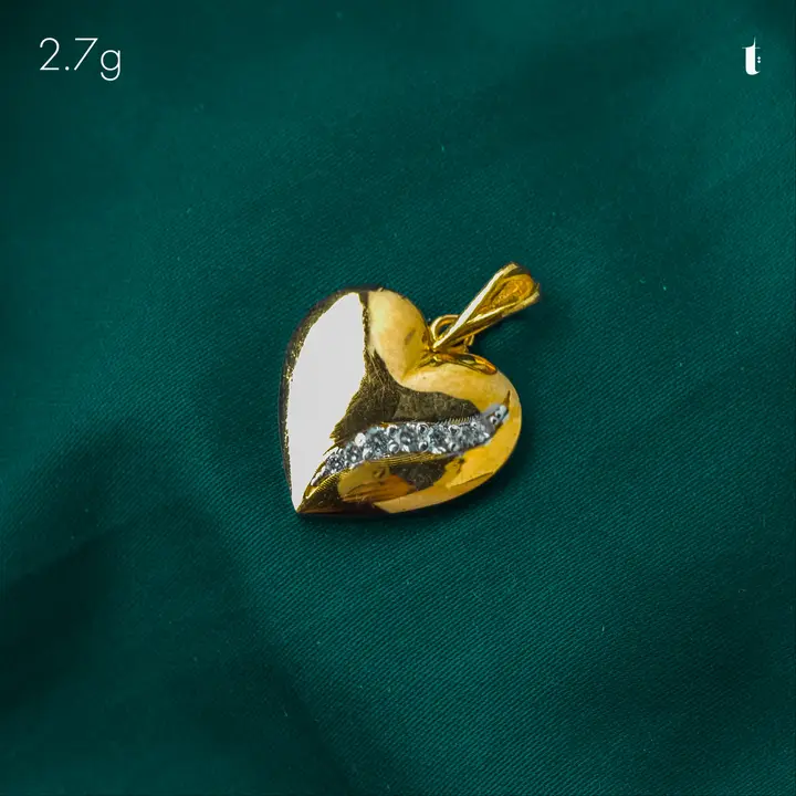 Yellow Gold Contemporary Locket with Cubic Zirconia design 21 by TAHERI