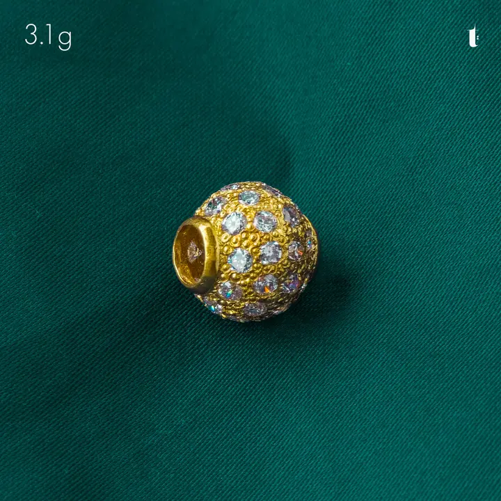 Yellow Gold Contemporary Locket with Cubic Zirconia design 23 by TAHERI