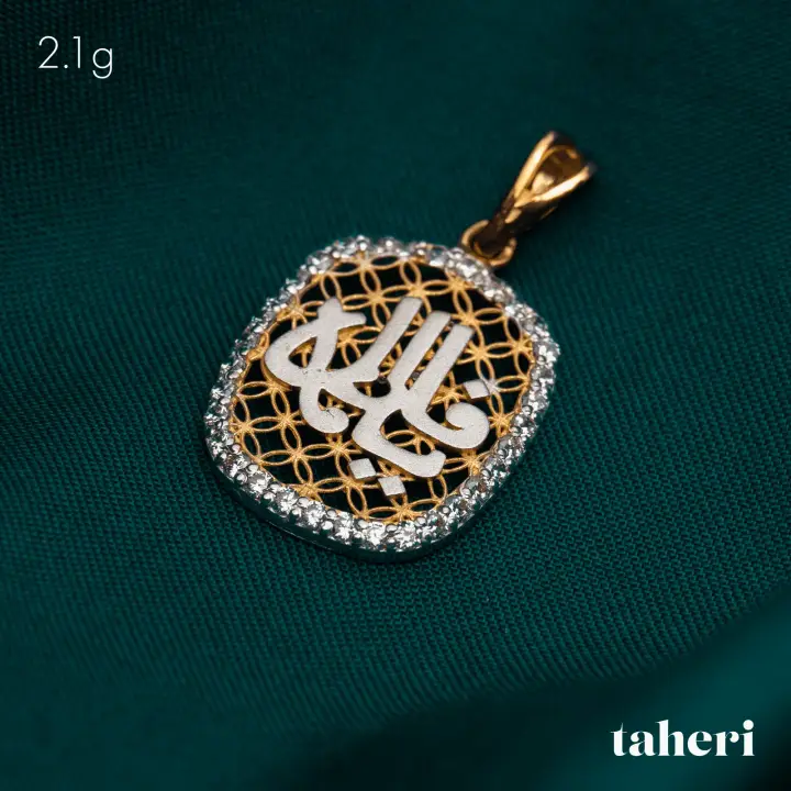Two-Tone Locket with Cubic Zirconia design 5 by TAHERI