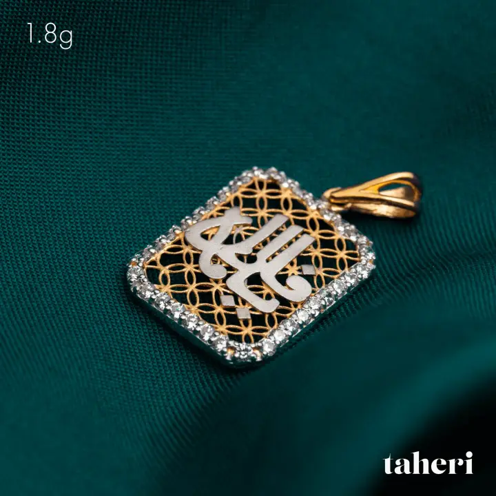 Two-Tone Locket with Cubic Zirconia design 23 by TAHERI