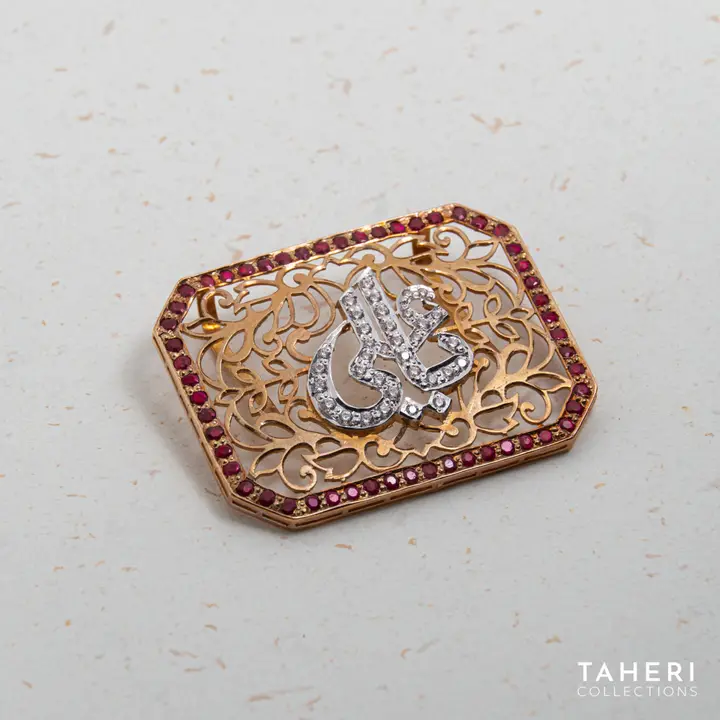 Two-Tone Takhti with Ruby design 4 by TAHERI