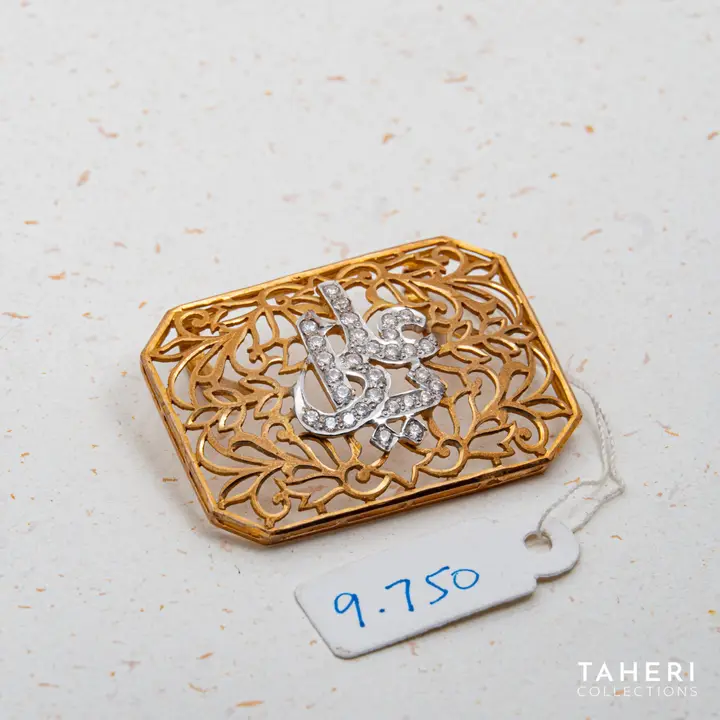 Two-Tone Takhti with Cubic Zirconia design 17 by TAHERI