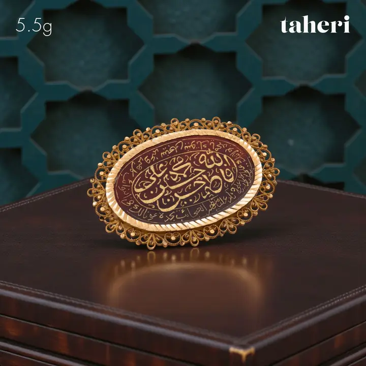Yellow Gold Takhti with Colored Stones design 1 by TAHERI