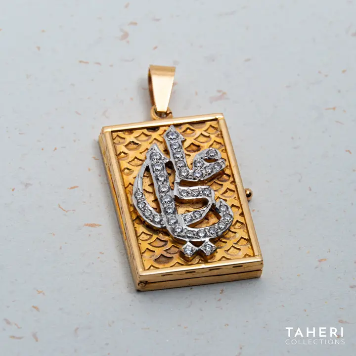 Two-Tone Taweez with Cubic Zirconia design 8 by TAHERI