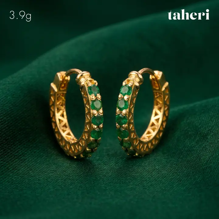 Yellow Gold Baali with Emerald design 2 by TAHERI