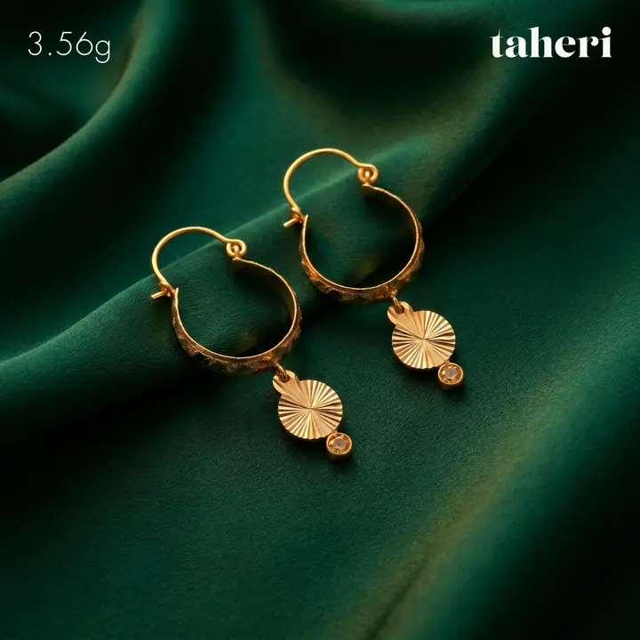 Yellow Gold Baali with Cubic Zirconia design 7 by TAHERI