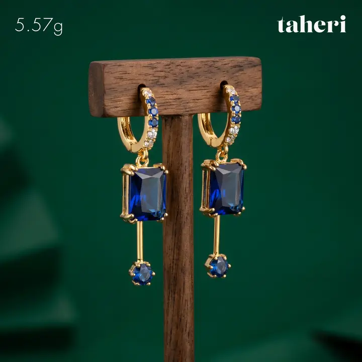 Yellow Gold Baali with Sapphire design 14 by TAHERI