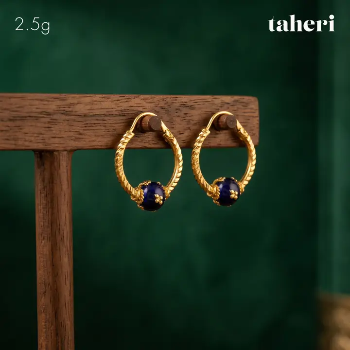 Yellow Gold Baali with Colored Stones design 16 by TAHERI