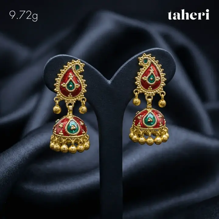 Yellow Gold Jhumki design 1 by TAHERI