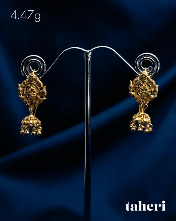 Yellow Gold Jhumki design 15 by TAHERI