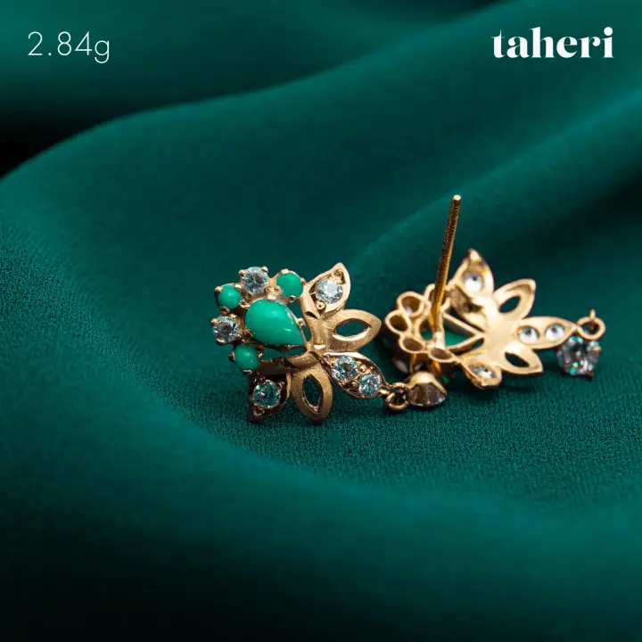 Yellow Gold Top with Colored Stones design 2 by TAHERI