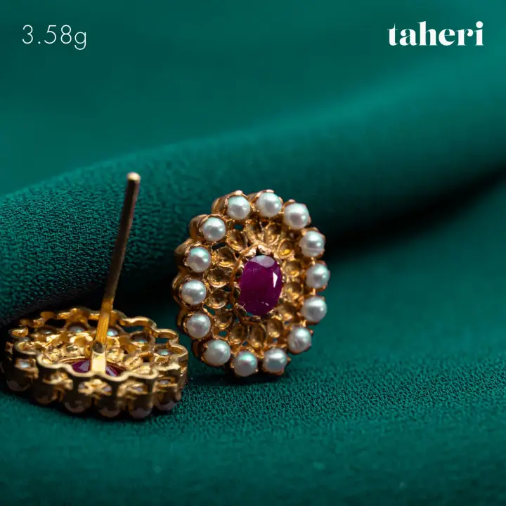 Yellow Gold Top with Ruby design 6 by TAHERI