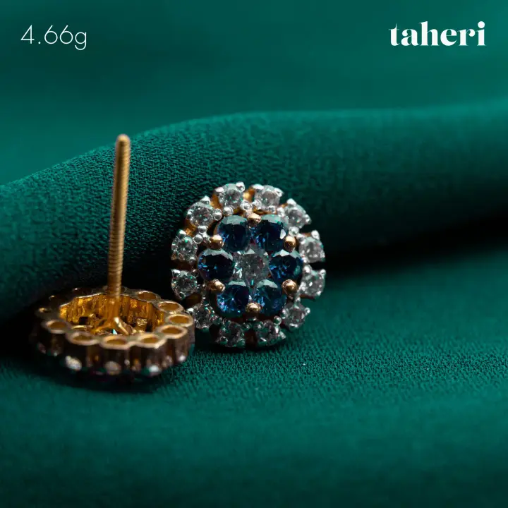 Two-Tone Top with Sapphire design 7 by TAHERI