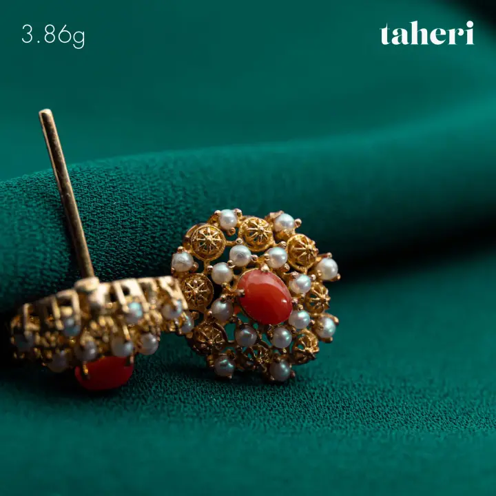 Yellow Gold Top with Colored Stones design 9 by TAHERI