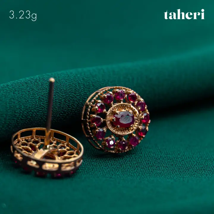 Yellow Gold Top with Ruby design 10 by TAHERI
