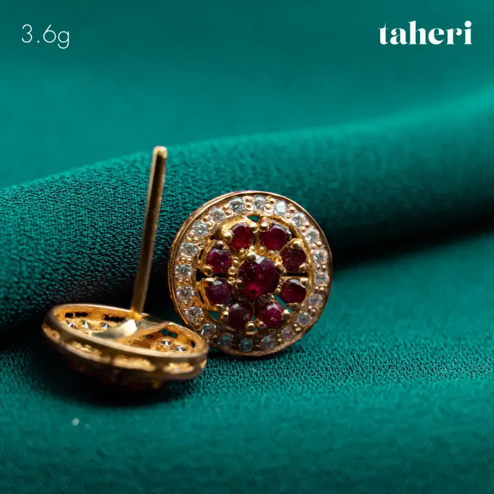 Yellow Gold Top with Ruby design 13 by TAHERI