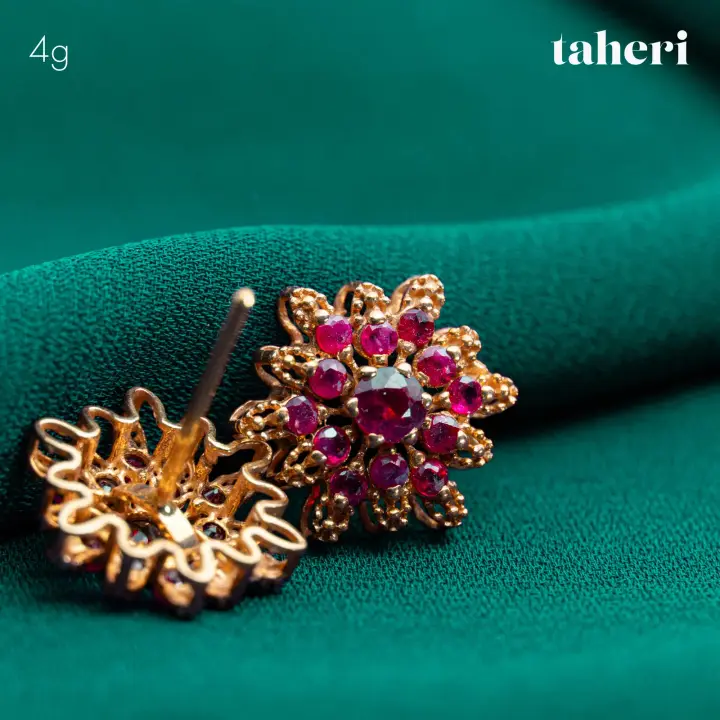 Yellow Gold Top with Ruby design 16 by TAHERI
