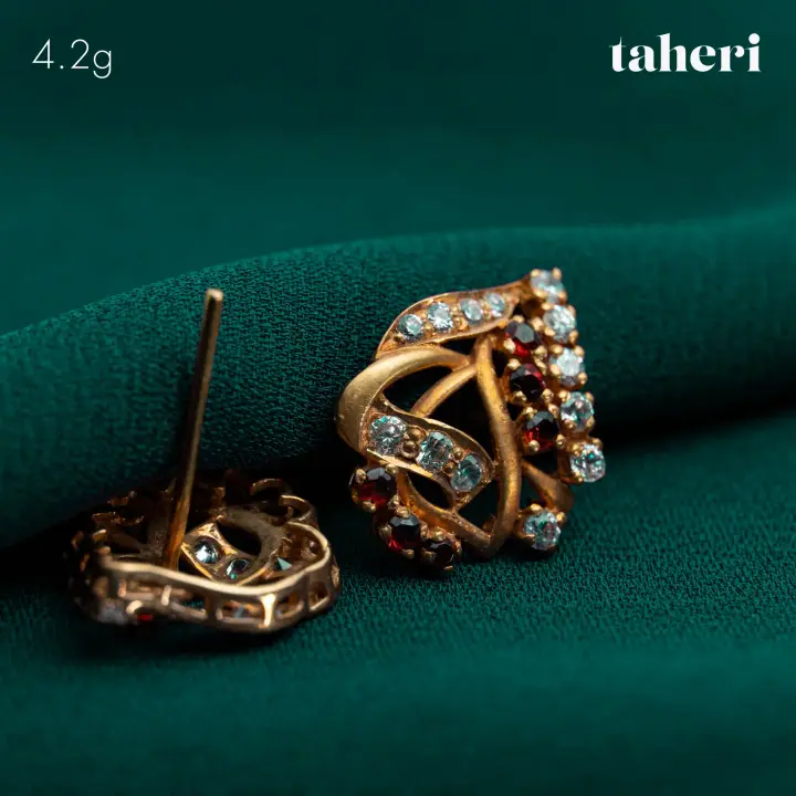 Yellow Gold Top with Ruby design 17 by TAHERI