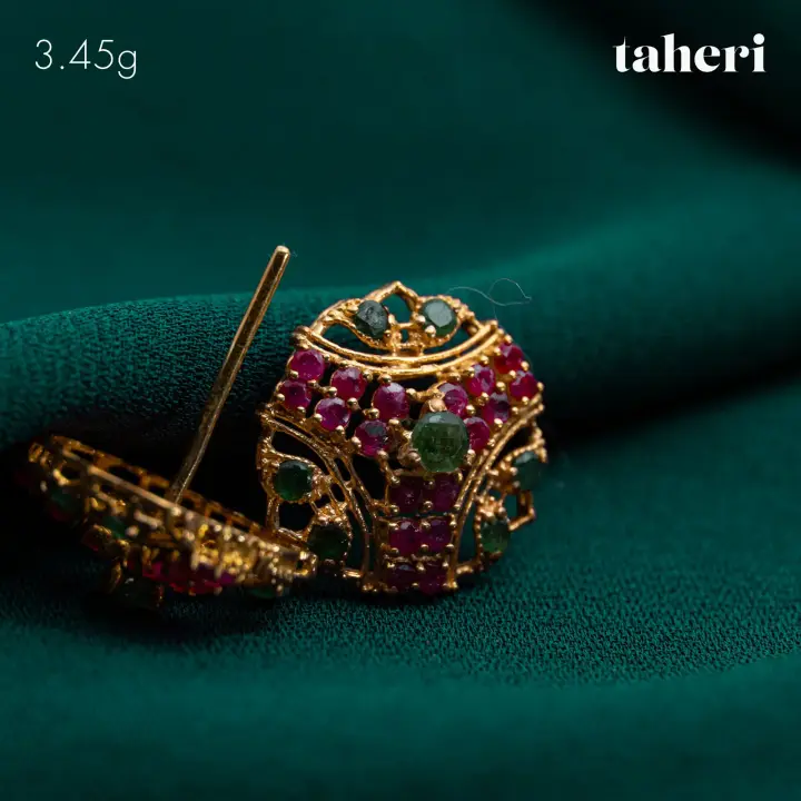 Yellow Gold Top with Colored Stones design 19 by TAHERI