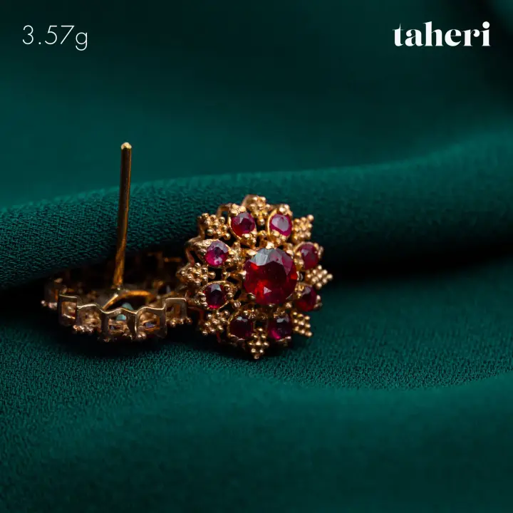 Yellow Gold Top with Ruby design 21 by TAHERI