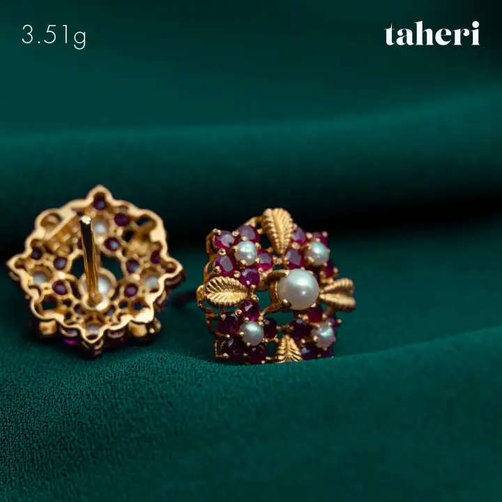 Yellow Gold Top with Ruby design 22 by TAHERI