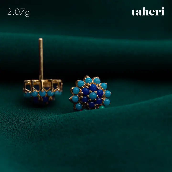 Yellow Gold Top with Colored Stones design 23 by TAHERI