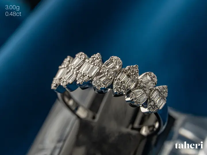White Gold Diamond Ring design 2 by TAHERI