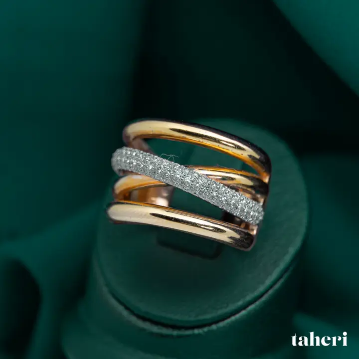 Two-Tone Diamond Ring design 12 by TAHERI