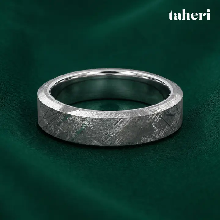 White Gold Palladium Bands for Him design 18 by TAHERI