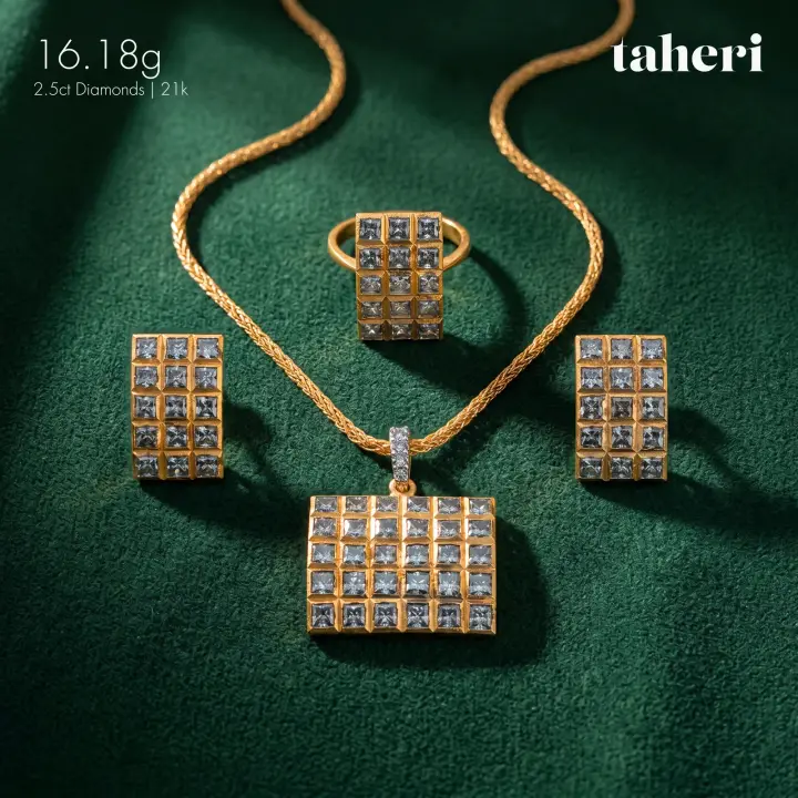 Yellow Gold Diamond Set design 12 by TAHERI
