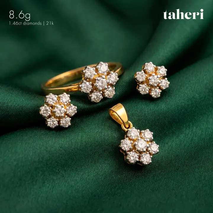 Yellow Gold Diamond Set design 2 by TAHERI