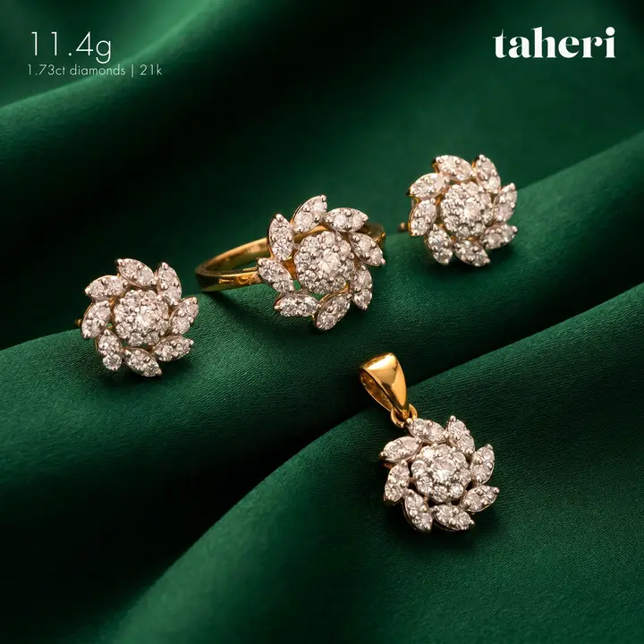 Two-Tone Diamond Set design 8 by TAHERI