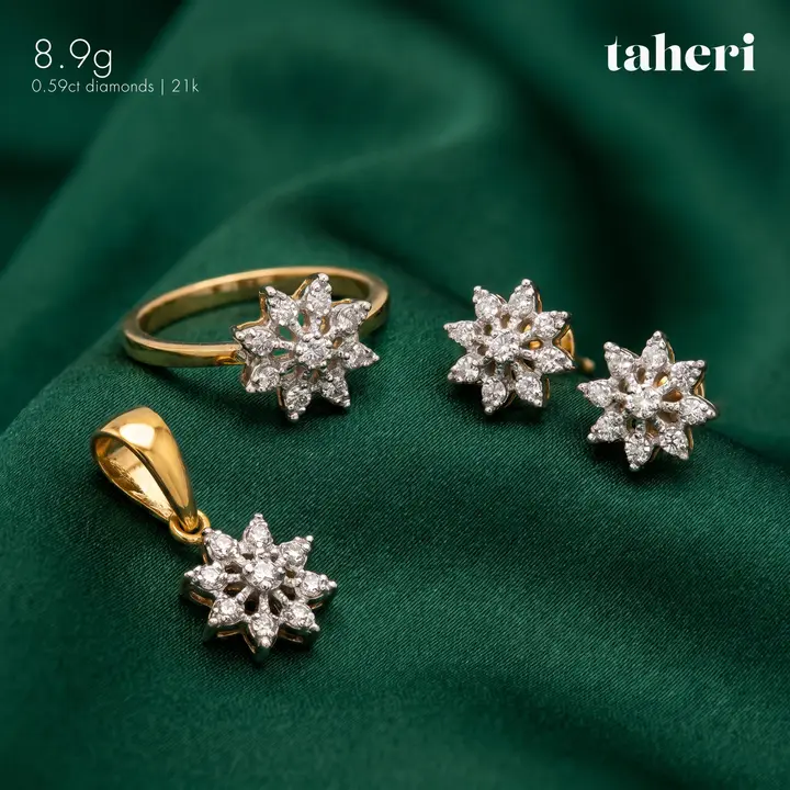 Two-Tone Diamond Set design 10 by TAHERI