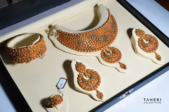 Two-Tone Gold Set with Cubic Zirconia design 10 by TAHERI