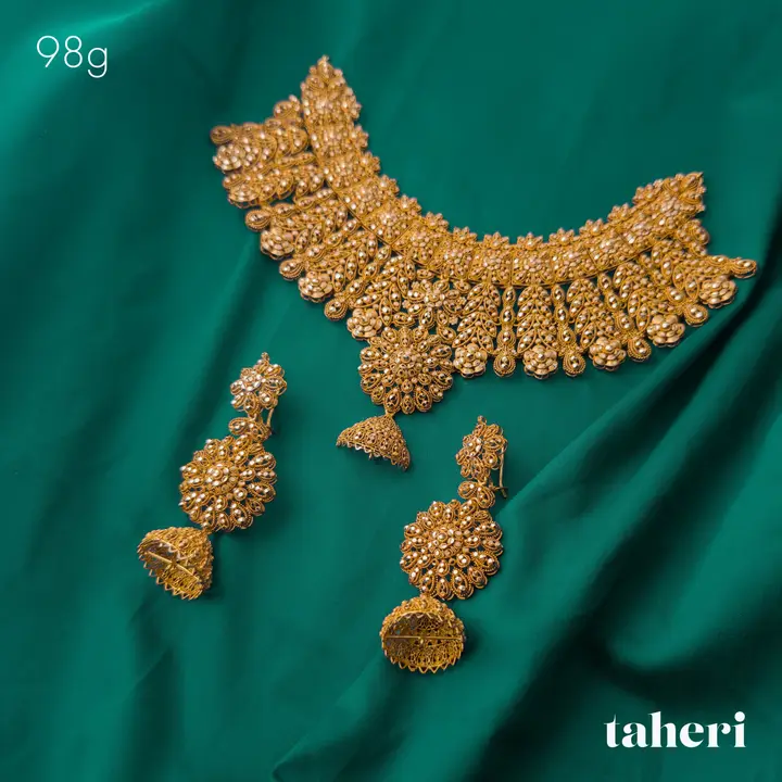 Yellow Gold Gold Set with Cubic Zirconia design 13 by TAHERI