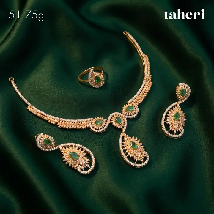 Yellow Gold Stone Set design 3 by TAHERI