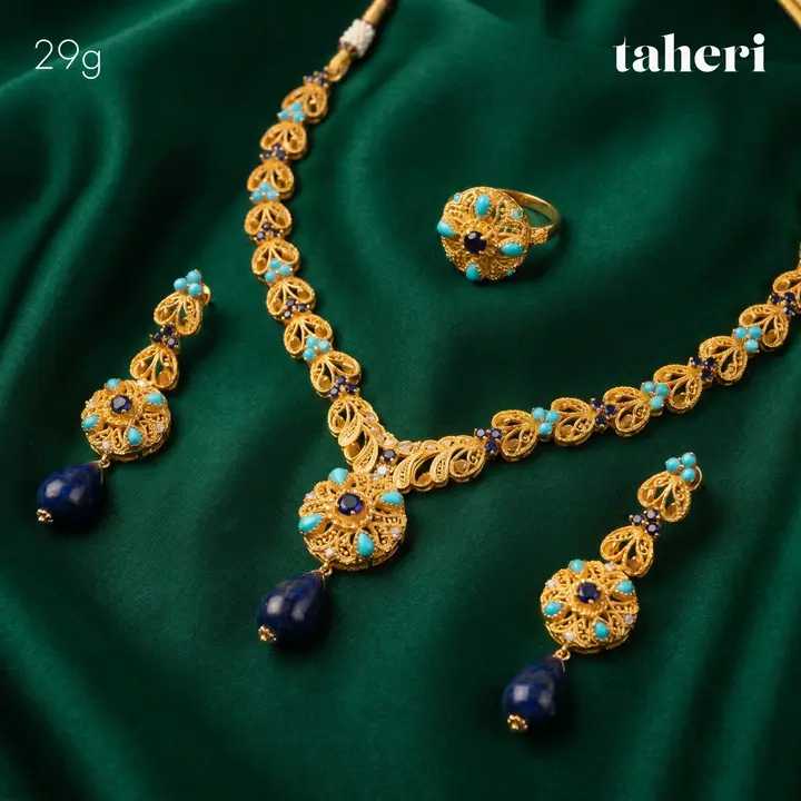 Yellow Gold Stone Set design 4 by TAHERI