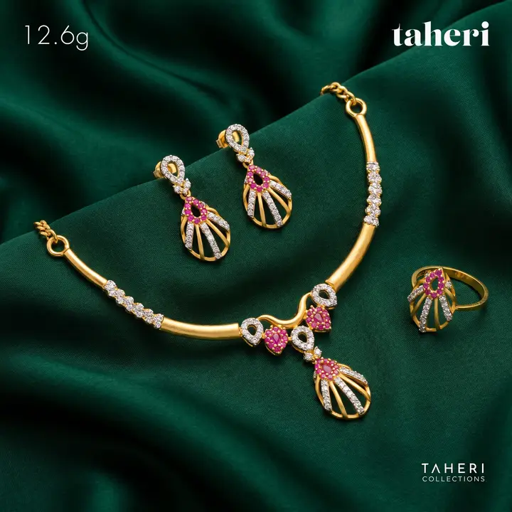 Yellow Gold Stone Set design 6 by TAHERI