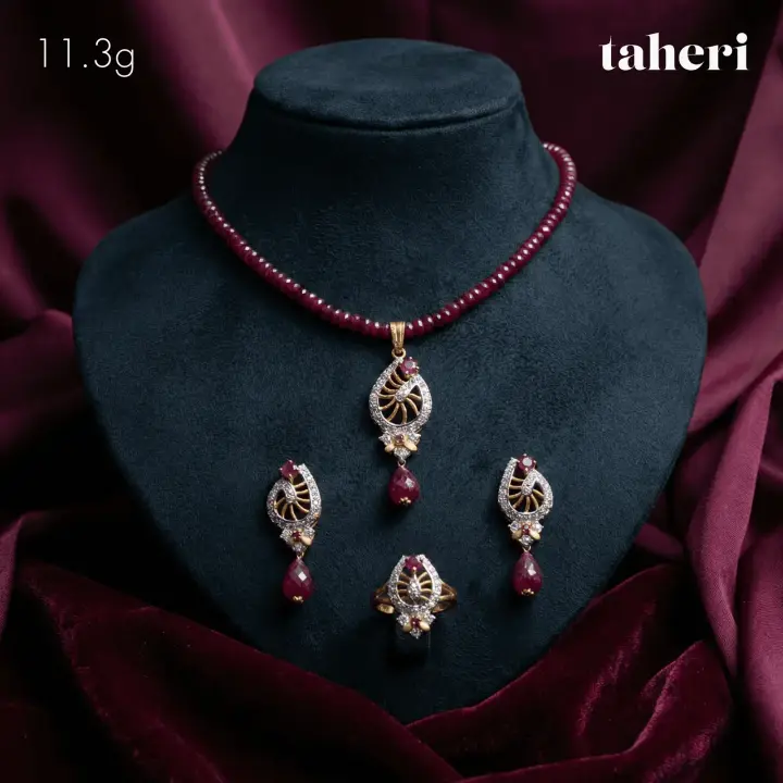 Two-Tone String Set with Ruby design 3 by TAHERI