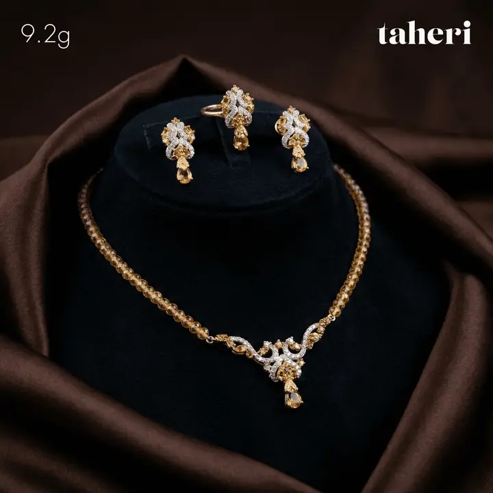 Two-Tone String Set with Colored Stones design 11 by TAHERI