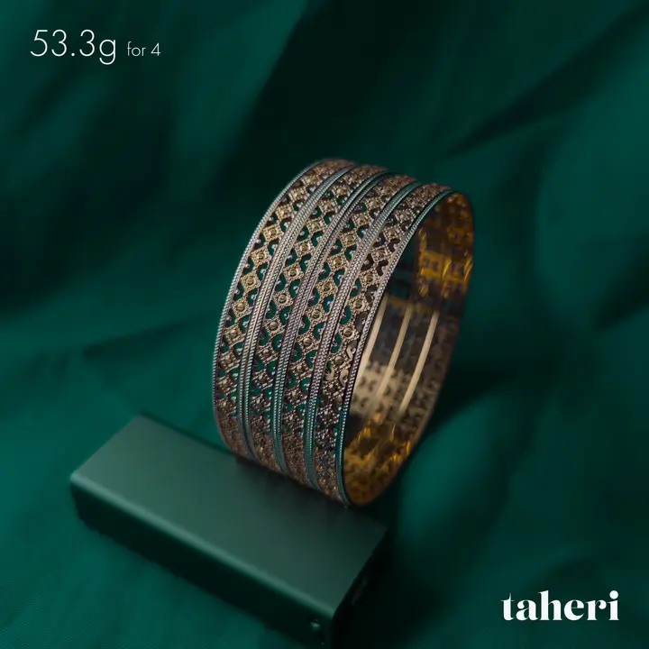 Two-Tone Bangles & Kara design 1 by TAHERI