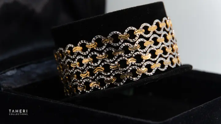 Two-Tone Bangles & Kara design 2 by TAHERI