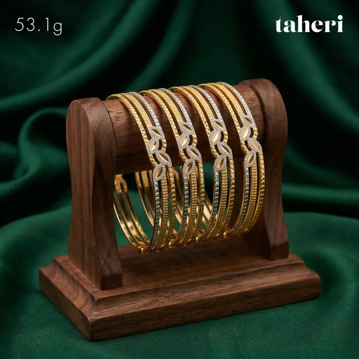 Two-Tone Bangles & Kara design 3 by TAHERI