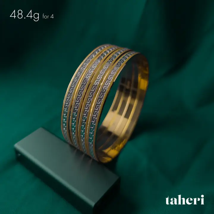 Two-Tone Bangles & Kara design 4 by TAHERI