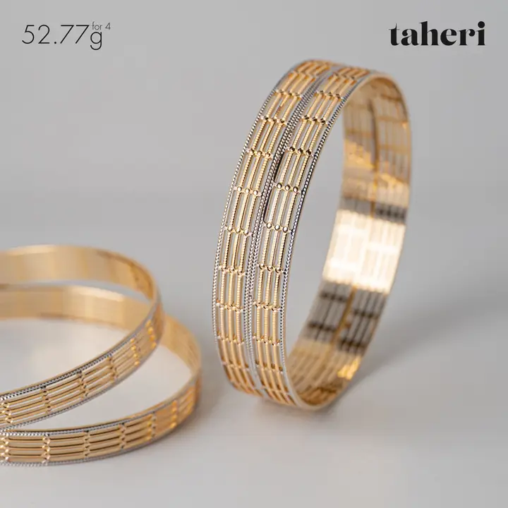 Two-Tone Bangles & Kara design 5 by TAHERI