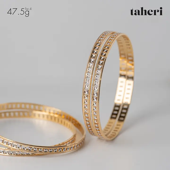 Two-Tone Bangles & Kara design 7 by TAHERI