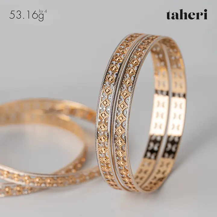 Two-Tone Bangles & Kara design 8 by TAHERI